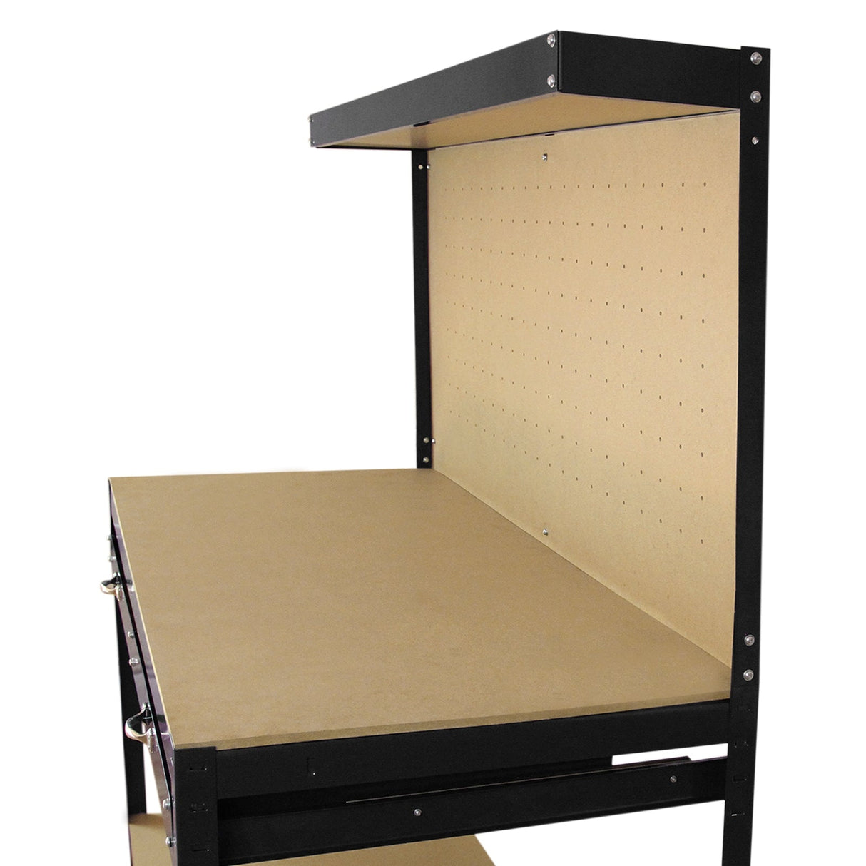 Bancada de trabalho mesa de trabalho ganchos gaveta oficina preto