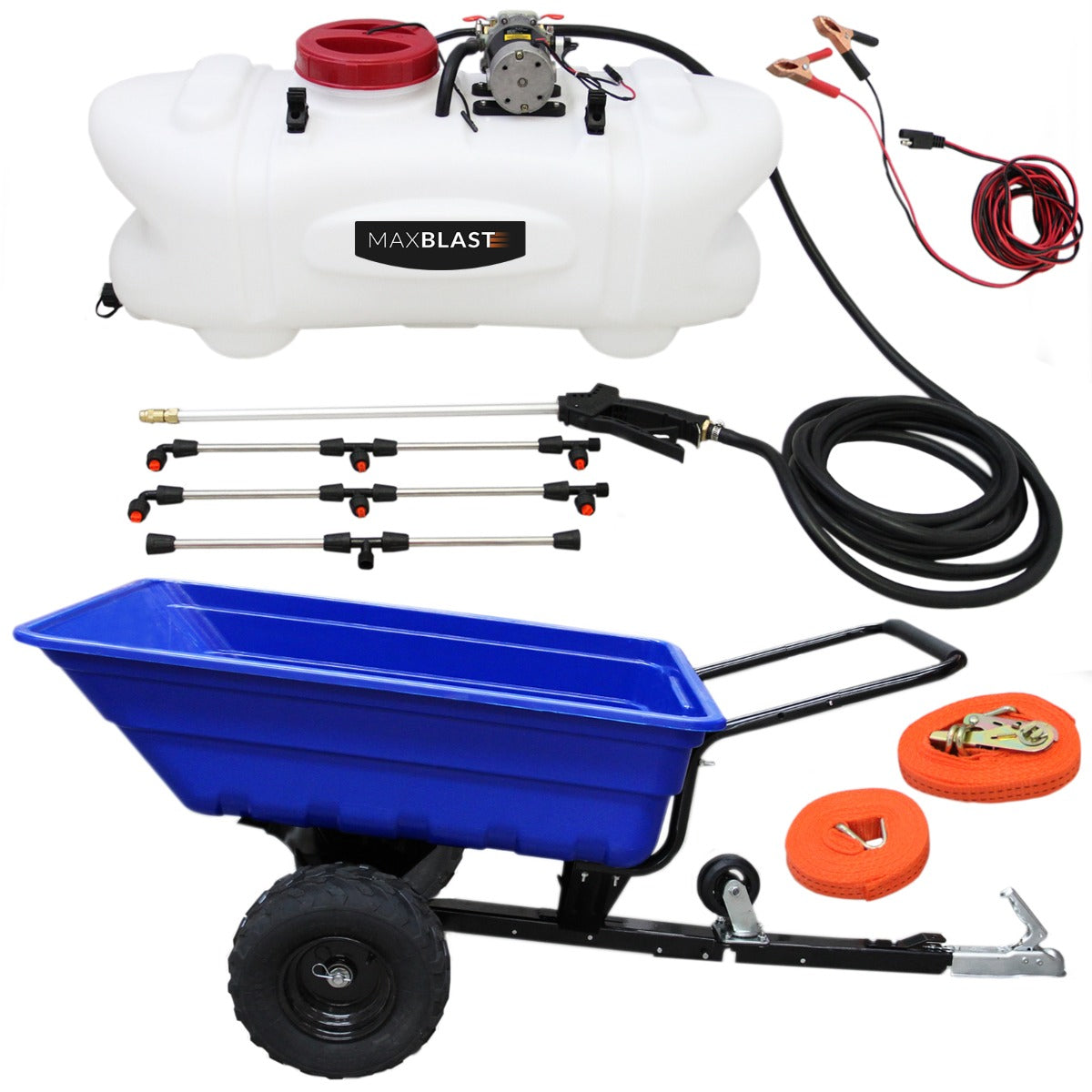 Trailer ATV todo terreno e conjunto de pulverizador 60L