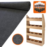 Revestimento antracite para van, textura felpuda, com cola e suporte, ideal para Citroën Berlingo, 11 m² de cobertura