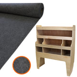 Revestimento de furgão em antracite de 11 m², cola e suporte para VW Transporter