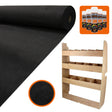 Revestimento preto em rolo, textura suave, ideal para vans, acompanhado de cola e rack de madeira para Ford Transit Custom
