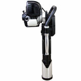 Perfurador de solo T-Mech com motor de 2 tempos, corpo preto e prateado, design robusto e alça ergonômica para uso fácil
