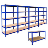 4x Prateleiras 1xWorkbench Banco de armazenamento em aço sem parafusos Estantes de garagem DM