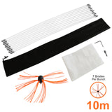 Escova Limpa Chaminés Escova Nylon 10m Kit Flexível 10 Hastes
