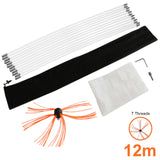 Escova Limpador de Chaminés Escova Nylon 12m Kit Flexível 12 Hastes