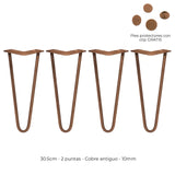 4 pernas em gancho para mesa de pernas de esqui 30,5 cm de altura 2 dentes 10 mm