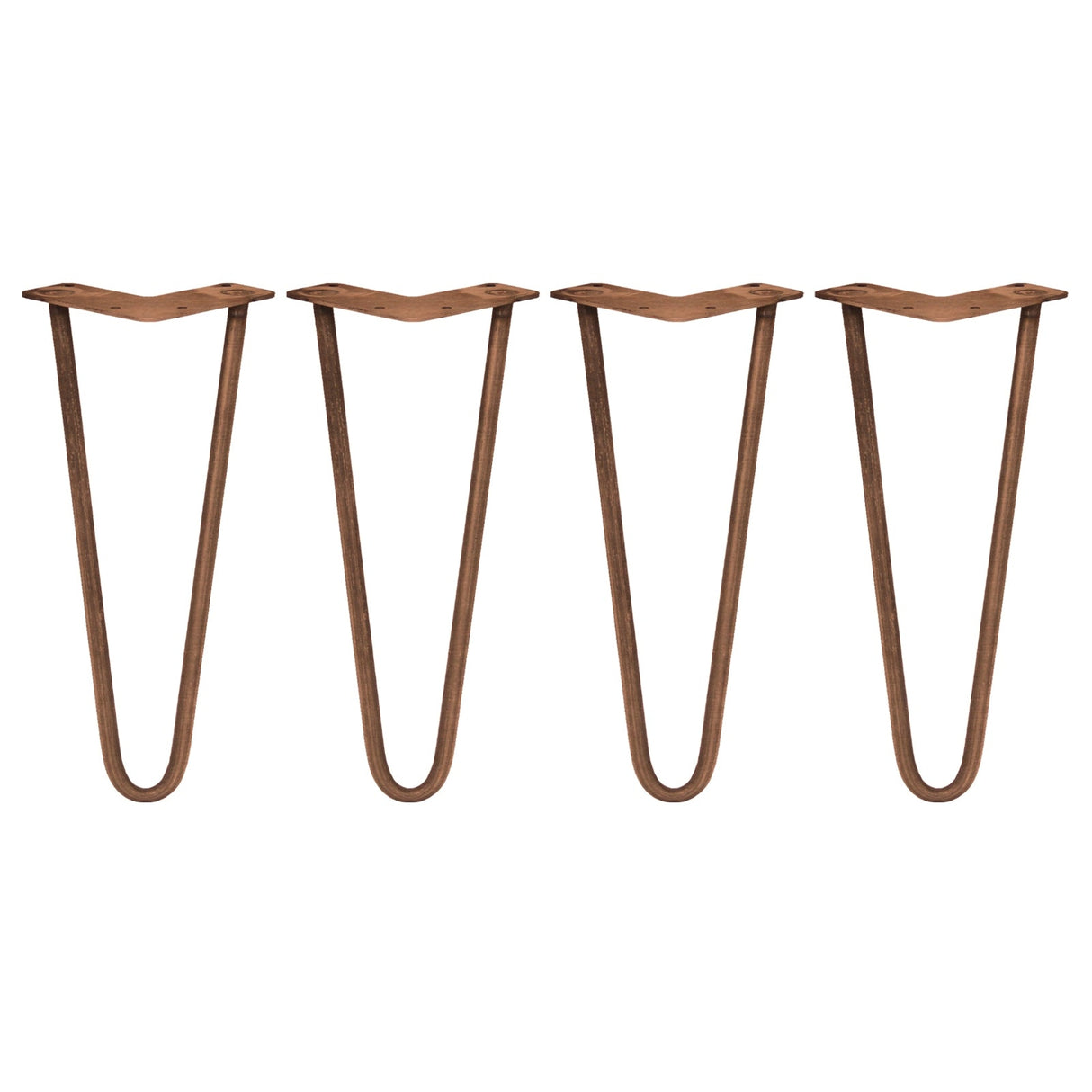 4 Pernas de Forquilha Pernas de SkiSki 30,5cm Aço Natural 2 Dentes 12mm