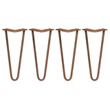 4 Pernas de Forquilha Pernas de SkiSki 30,5cm Aço Natural 2 Dentes 12mm