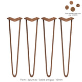 4 pernas em gancho para mesa de pernas de esqui 71 cm de altura 2 dentes 12 mm