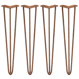 Pernas de garfo para mesa SkiSki, 71 cm de altura, com design em metal marrom e três dentes de 12 mm, ideal para mesas modernas