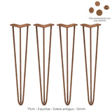 4 pernas em gancho para mesa de pernas de esqui 71 cm de altura 3 dentes 12 mm