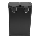 Lixeira com Pedal Duplo 2x30L Reciclagem, Preta