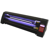 Plotter de recorte de vinil 720 em preto, com suporte e guia de luz LED, ideal para cortes precisos e detalhados em vinil