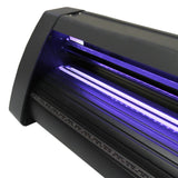 Plotter de recorte de vinil 720 com suporte, luz LED roxa, design moderno e superfície lisa para cortes precisos e eficientes