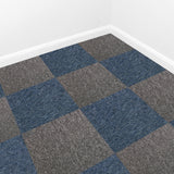 Azulejos de carpete azul escuro e antracite 2 pacotes de 20 azulejos 10m2