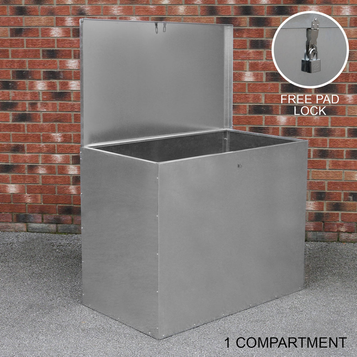 Grande compartimento exterior do recipiente de armazenamento 64L da alimentação animal 1