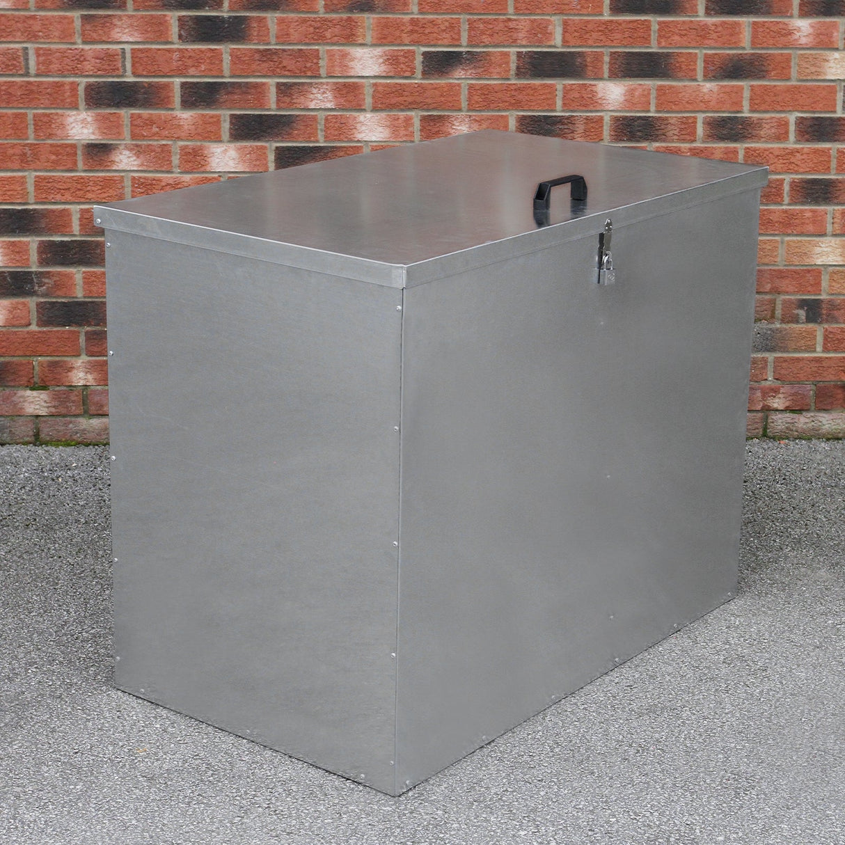 Grande recipiente de armazenamento de alimentação animal 64L exterior 2 compartimentos