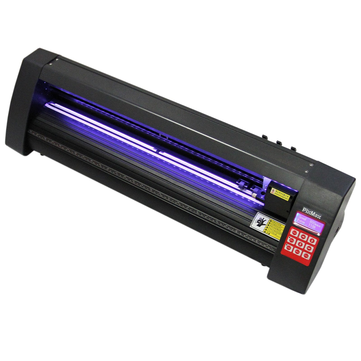 Cortador de vinil de 720 mm com suporte, Signcut Pro e guia de luz LED