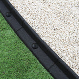 Pacote de bordas de gramado preto flexível para jardim de 4 x 1,2 m