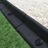 Pacote de bordas de gramado preto flexível para jardim de 4 x 1,2 m