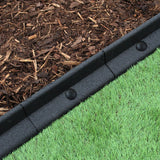 Pacote de bordas de gramado preto flexível para jardim de 4 x 1,2 m
