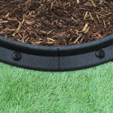 Pacote de bordas de gramado preto flexível para jardim de 4 x 1,2 m
