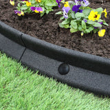 Pacote de bordas de gramado preto flexível para jardim de 4 x 1,2 m