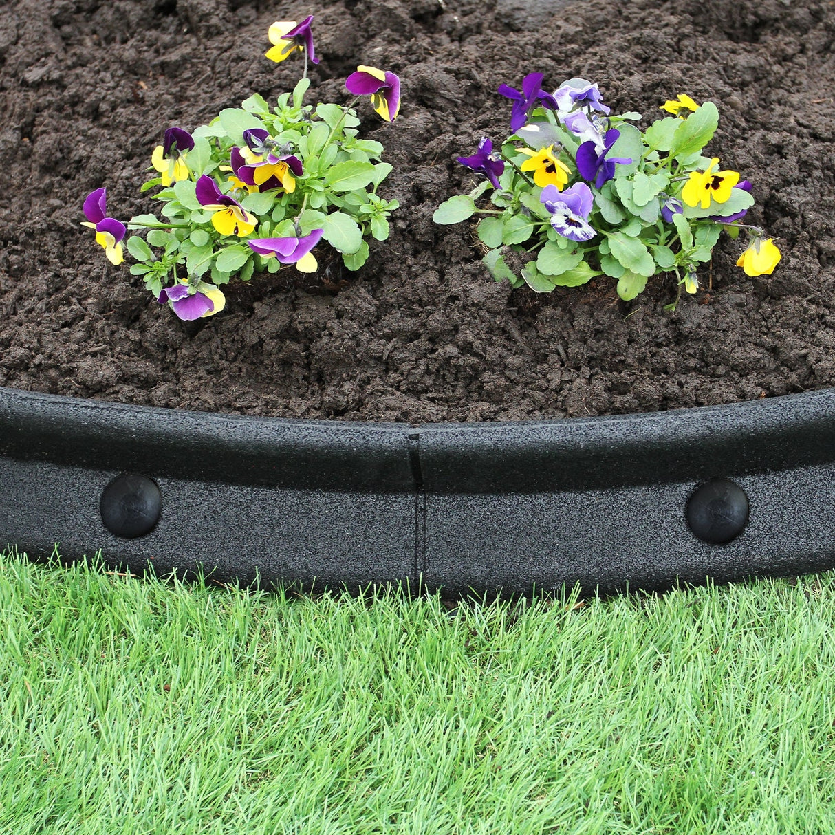 Pacote de bordas de gramado preto flexível para jardim de 4 x 1,2 m