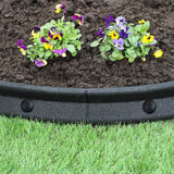 Pacote de bordas de gramado preto flexível para jardim de 4 x 1,2 m