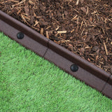 Pacote de bordas de gramado flexível marrom para jardim de 50 x 1,2 m