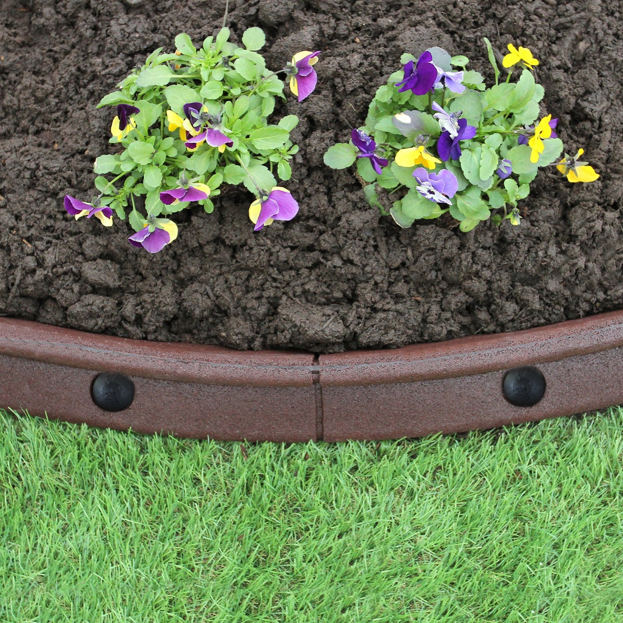Pacote de bordas de gramado flexível marrom para jardim de 28 x 1,2 m