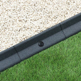 Pacote de bordas de gramado cinza flexível para jardim de 4 x 1,2 m