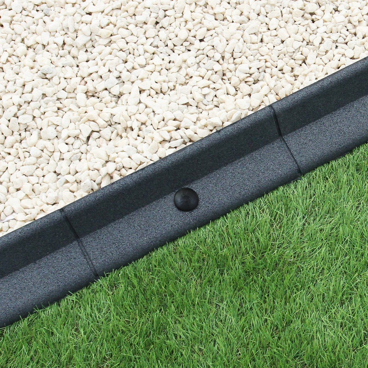 Pacote de bordas de gramado cinza flexível para jardim de 18 x 1,2 m