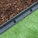 Pacote de bordas de gramado cinza flexível para jardim de 18 x 1,2 m