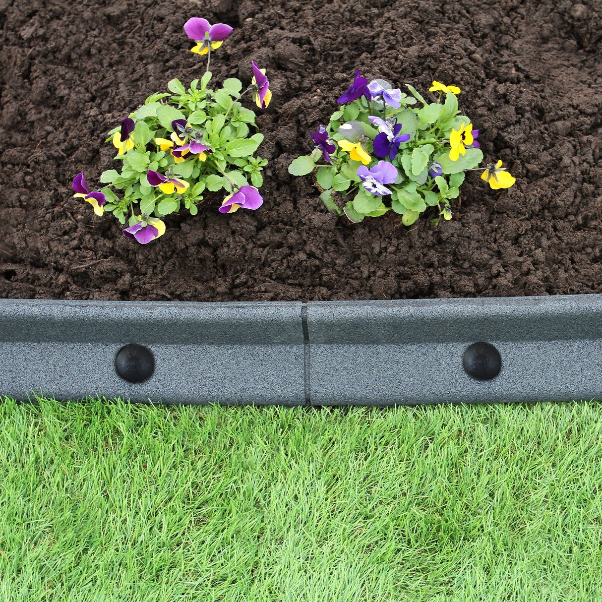 Pacote de bordas de gramado cinza flexível para jardim de 36 x 1,2 m
