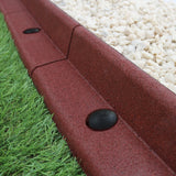 Pacote de bordas de gramado de terracota flexível para jardim de 50 x 1,2 m