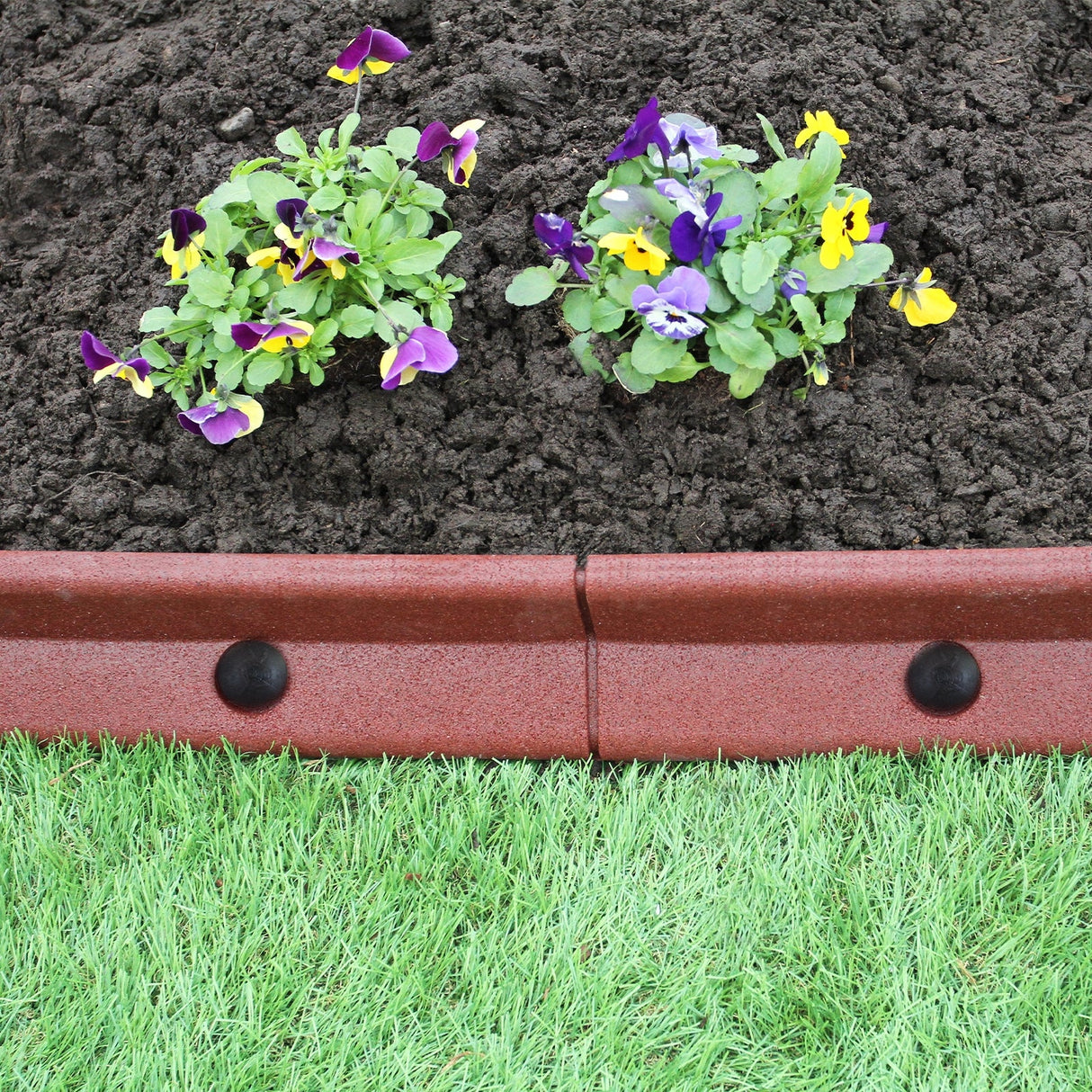 Pacote de bordas de gramado de terracota flexível para jardim de 50 x 1,2 m