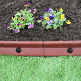 Pacote de bordas de gramado de terracota flexível para jardim de 50 x 1,2 m