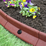 Pacote de bordas de gramado de terracota flexível para jardim de 50 x 1,2 m