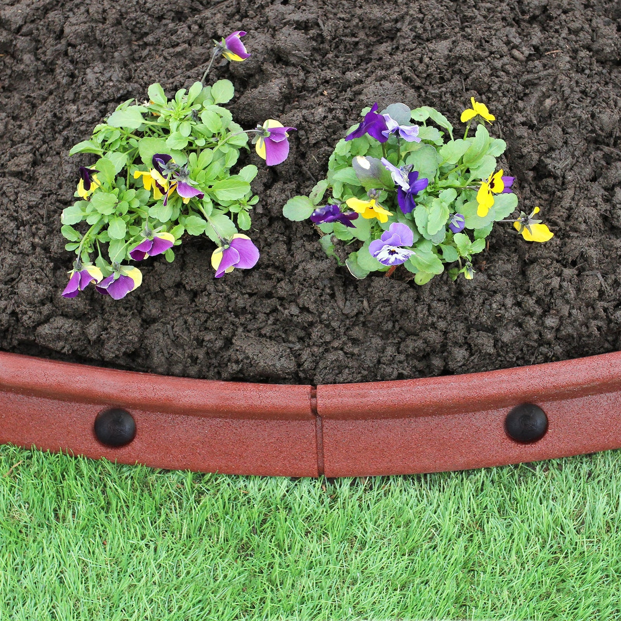 Pacote de bordas de gramado de terracota flexível para jardim de 50 x 1,2 m