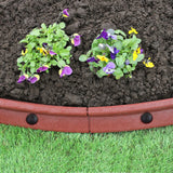 Pacote de bordas de gramado de terracota flexível para jardim de 50 x 1,2 m