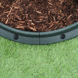 Pacote de bordas de gramado verde flexível para jardim de 46 x 1,2 m
