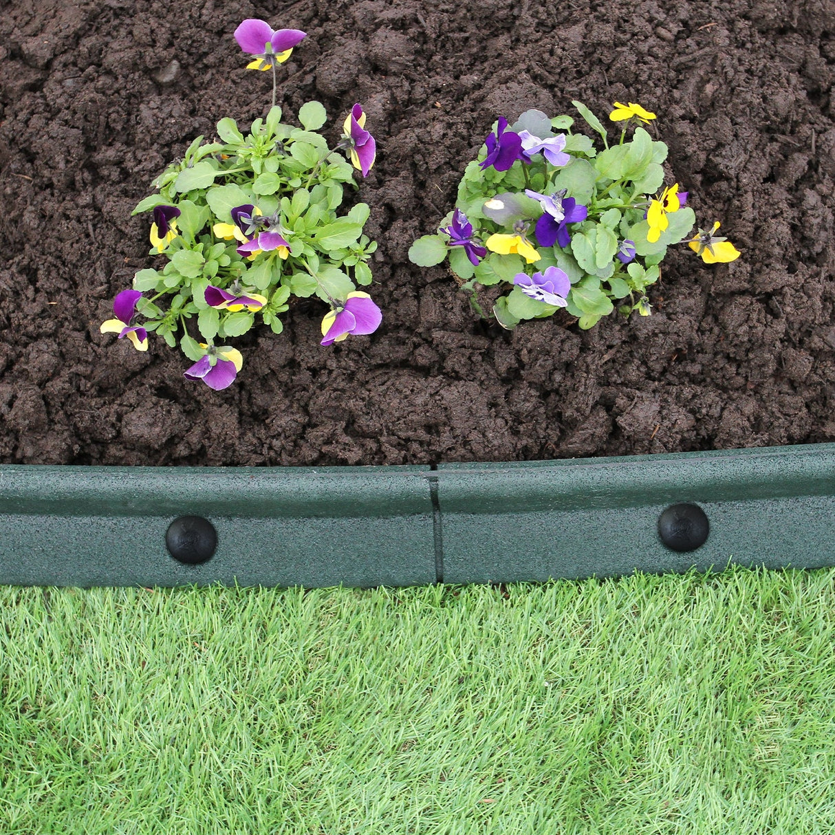 Pacote de bordas de gramado verde flexível para jardim de 46 x 1,2 m