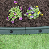 Pacote de bordas de gramado verde flexível para jardim de 46 x 1,2 m