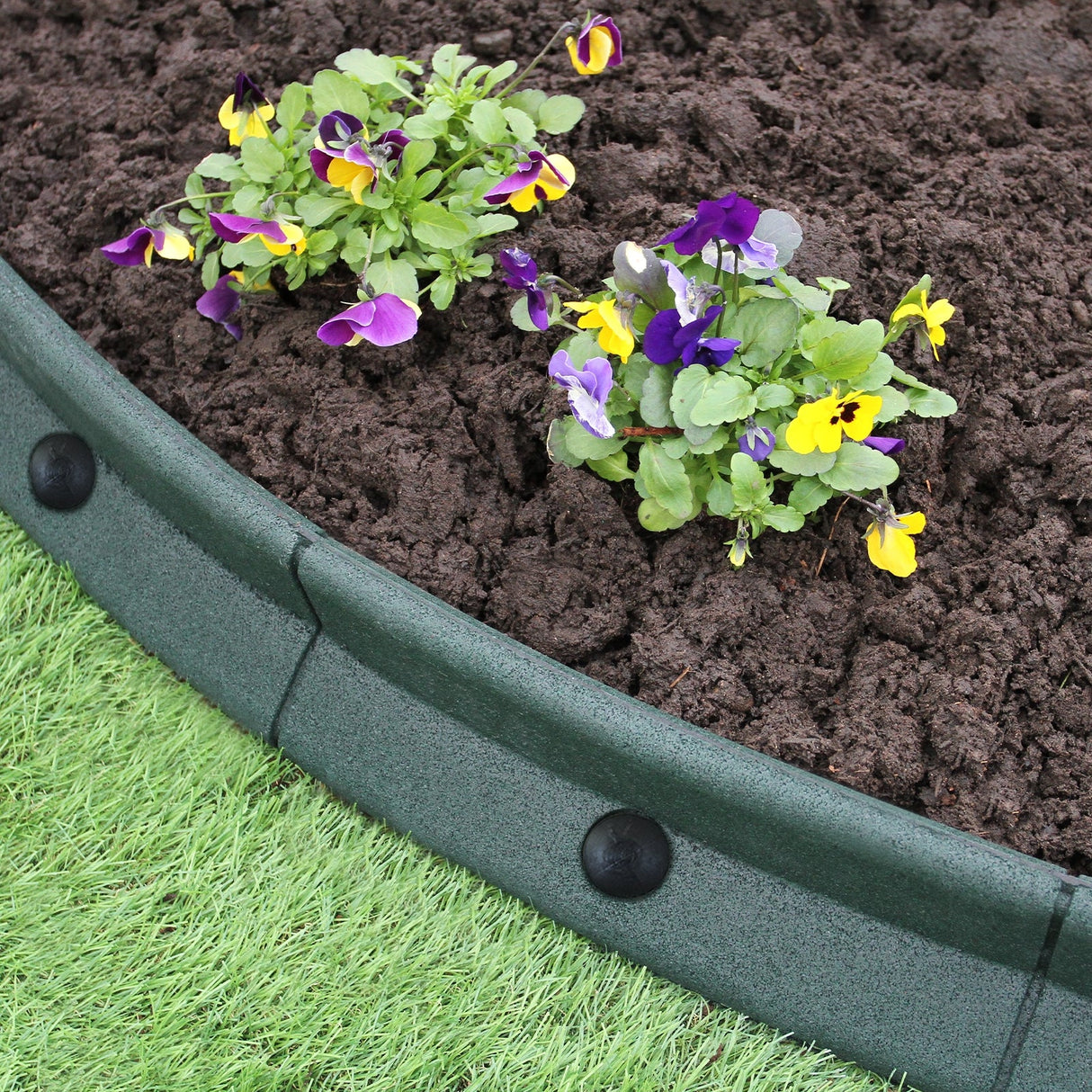 Pacote de bordas de gramado verde flexível para jardim de 46 x 1,2 m
