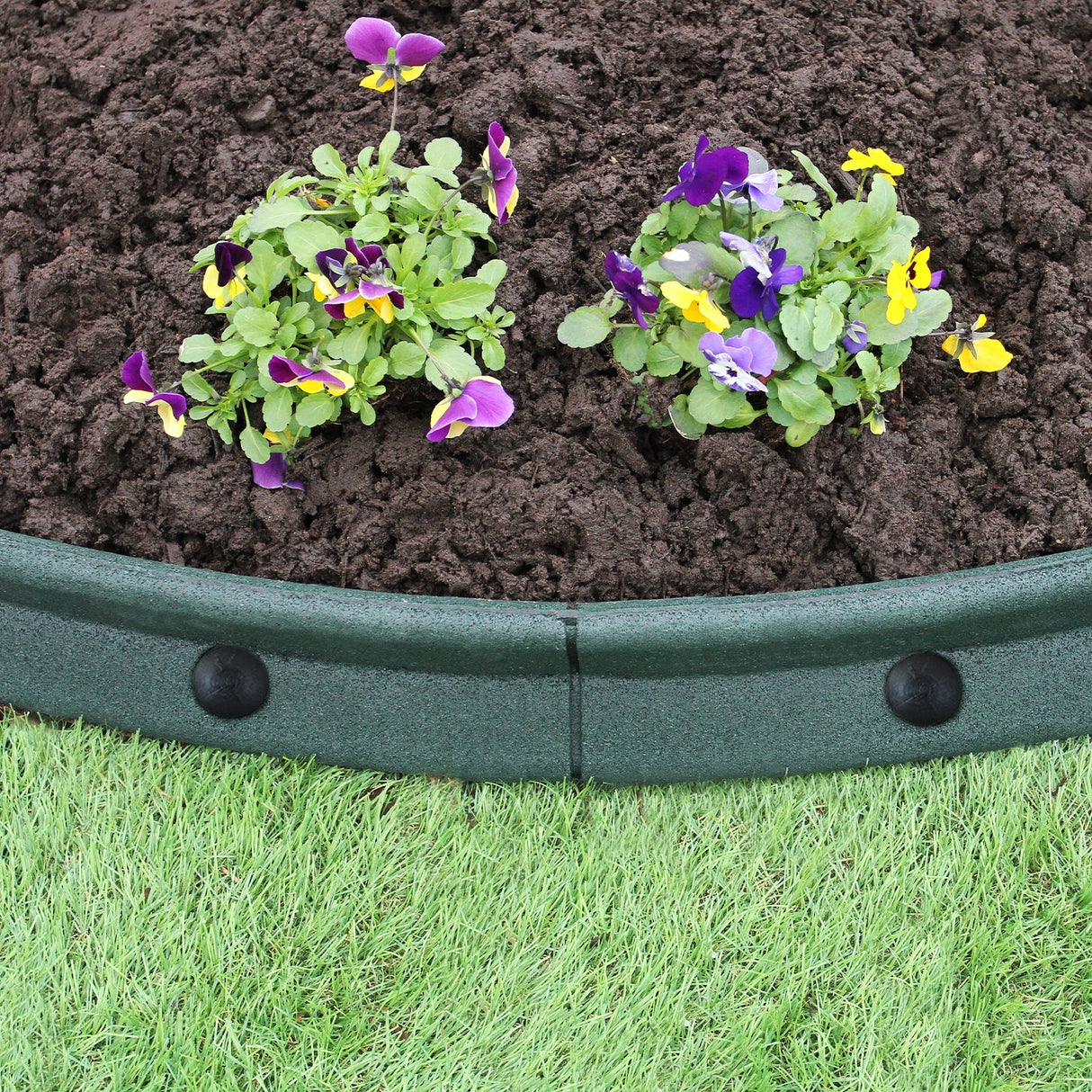 Pacote de bordas de gramado verde flexível para jardim de 46 x 1,2 m