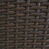 Conjunto bistró de rattan, 3 peças, cadeira de jardim ao ar livre, mesa, pá tio, sala de jantar, varanda, marrom