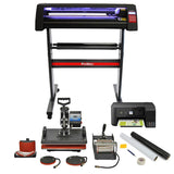 Conjunto de cortador de vinil LED/prensa térmica 5 em 1/conjunto de sublimação para impressora Ecotank