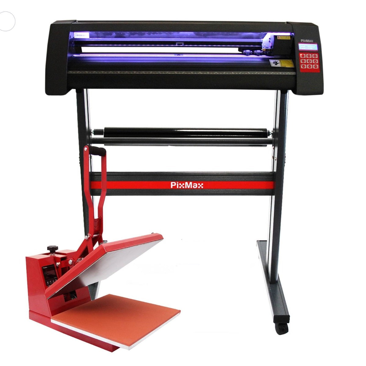 Cortador de vinil LED com prensa térmica tipo molusco de 38 cm e software
