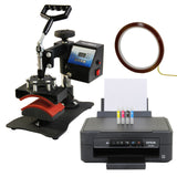 Prensa térmica de sublimação de tampa e impressora Epson